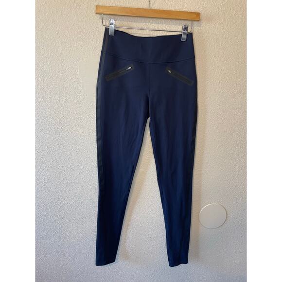 SPANX FD3715 Every Wear Tech Tape Leggings Lapis Blue Minimalist Small - Picture 2 of 14